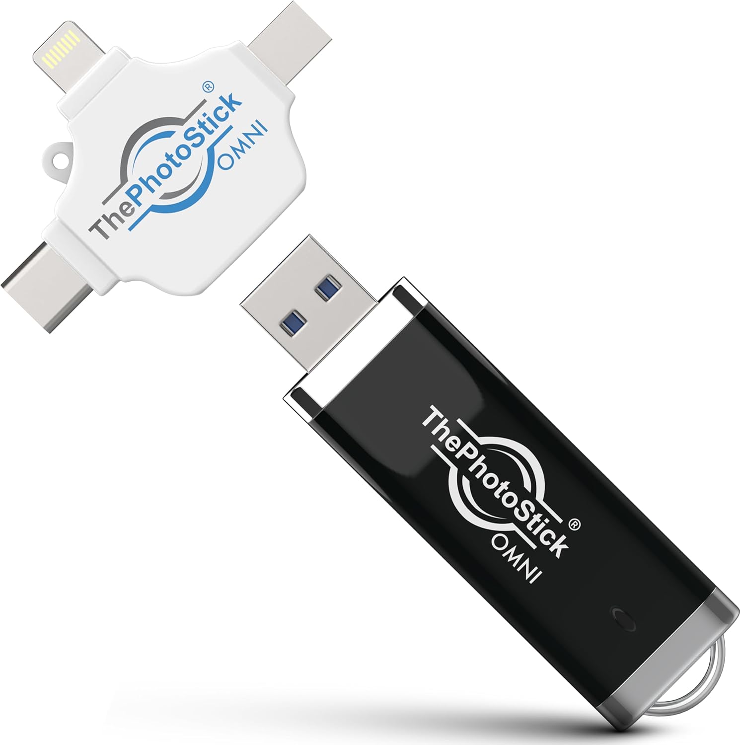 ThePhotoStick® Omni 128GB – Secure Photo & Video Backup and Transfer | Digital File Organization | USB & Multiport Connection for Phones, Tablets and Computers | Portable Memory | External Storage