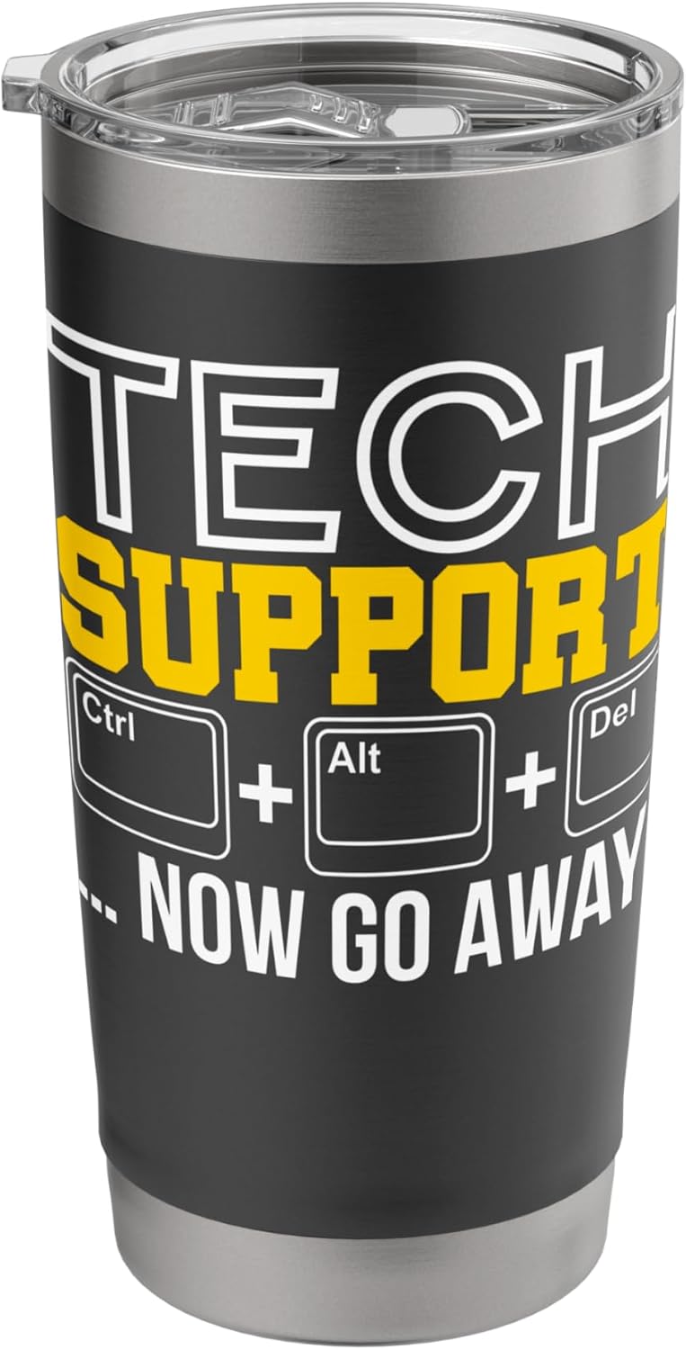 Tech Support Admin Desk Computer Sysadmin Programming Stainless Steel Insulated Tumbler