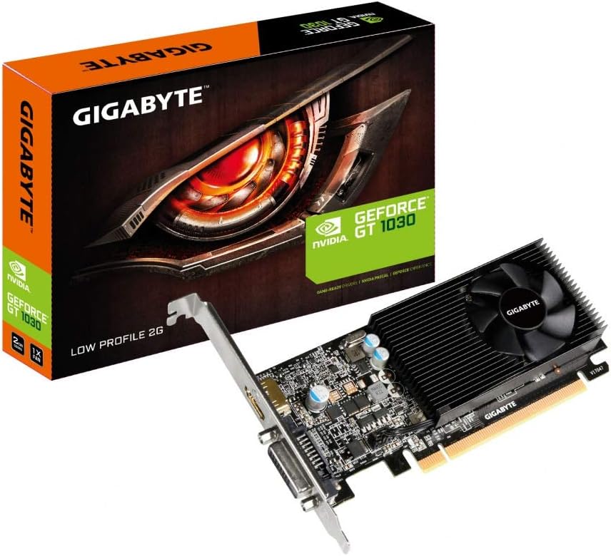 GIGABYTE GV-N1030D4-2GL GeForce GT 1030 Low Profile D4 2G Computer Graphics Card