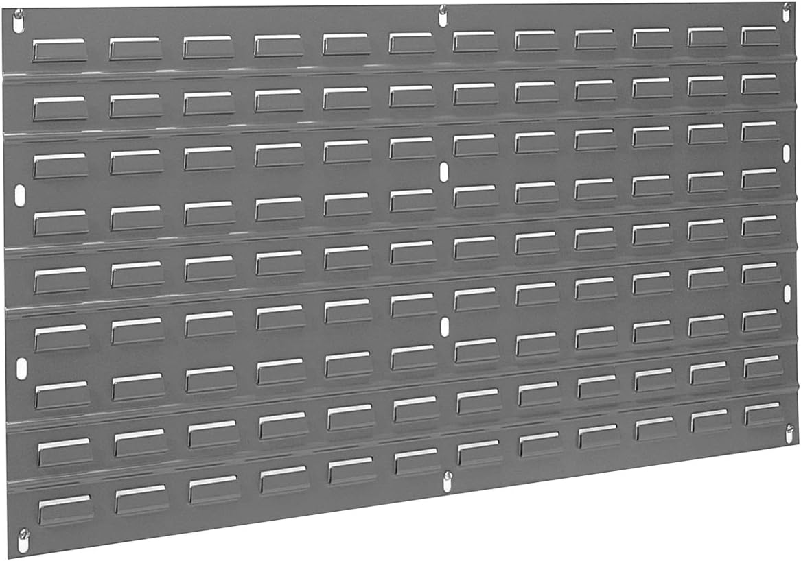 Akro-Mils 30136 Heavy Duty Wall Mount Garage Storage Steel Louvered Panel | Wall Storage Bin Hanging Organizer System for AkroBins, 36-Inch W x 19-Inch H, Grey, Single