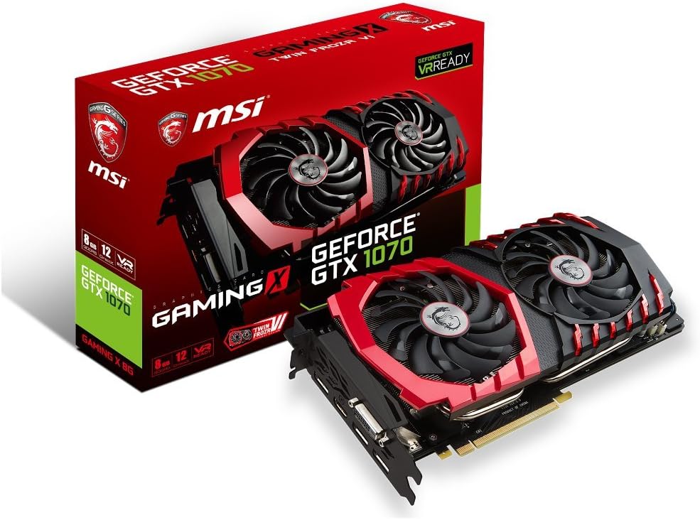 MSI Gaming GeForce GTX 1070 8GB GDDR5 SLI DirectX 12 VR Ready Graphics Card (GTX 1070 GAMING X 8G)