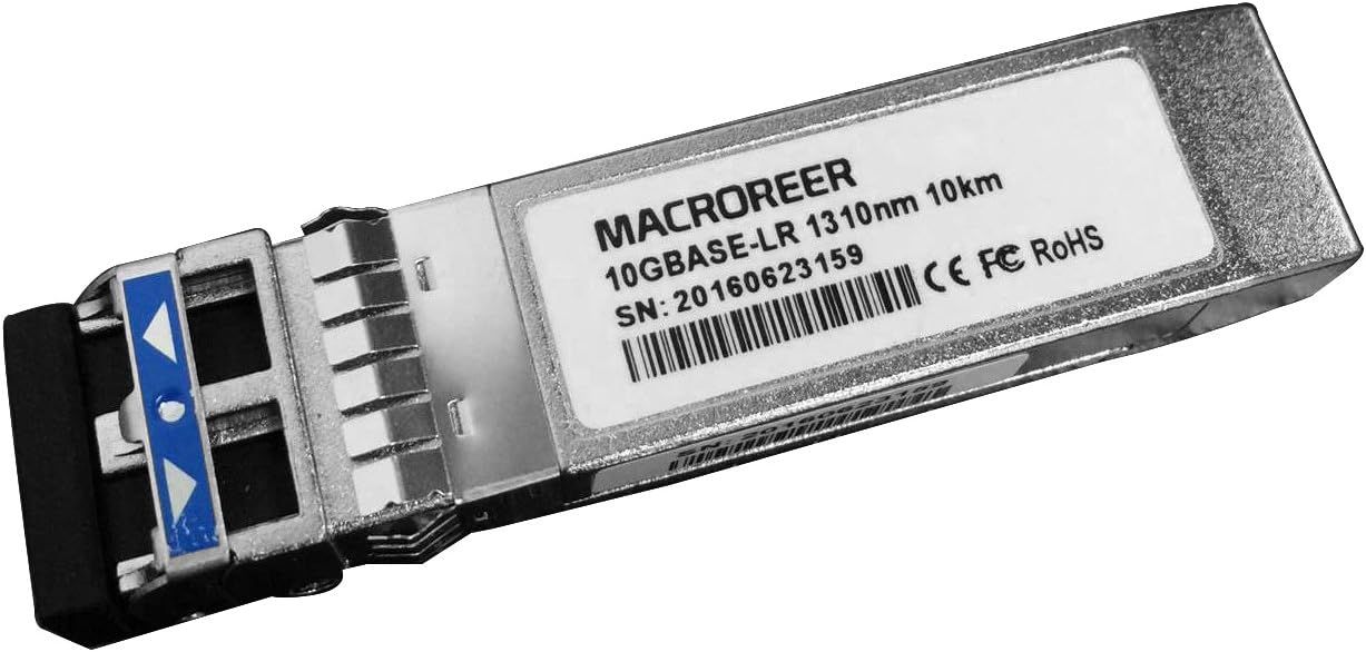 10GBase-LR SFP+ LC Transceiver, 10G Single-Mode Module Compatible with Cisco SFP-10G-LR, Meraki MA-SFP-10GB-LR, Ubiquiti UF-SM-10G, Mikrotik, Netgear, D-Link, QNAP, 1310nm, DDM, 10km, SMF