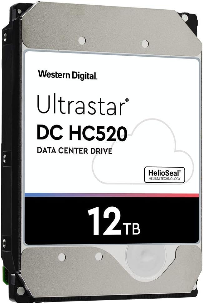 HGST – WD Ultrastar DC HC520 HDD | HUH721212ALE601 | 12TB 7200RPM SATA 6Gb/s 256MB Cache 3.5-Inch | ISE 512e | Helium Data Center Internal Hard Disk Drive (Renewed)