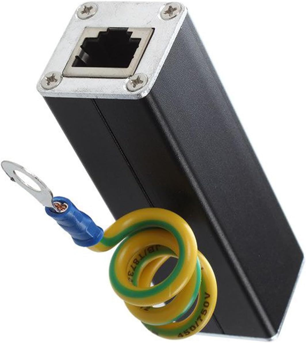 Gigabit Ethernet Protector Ethernet Suppressor for Networking Camera Switches,Metal Housing Secure Operate