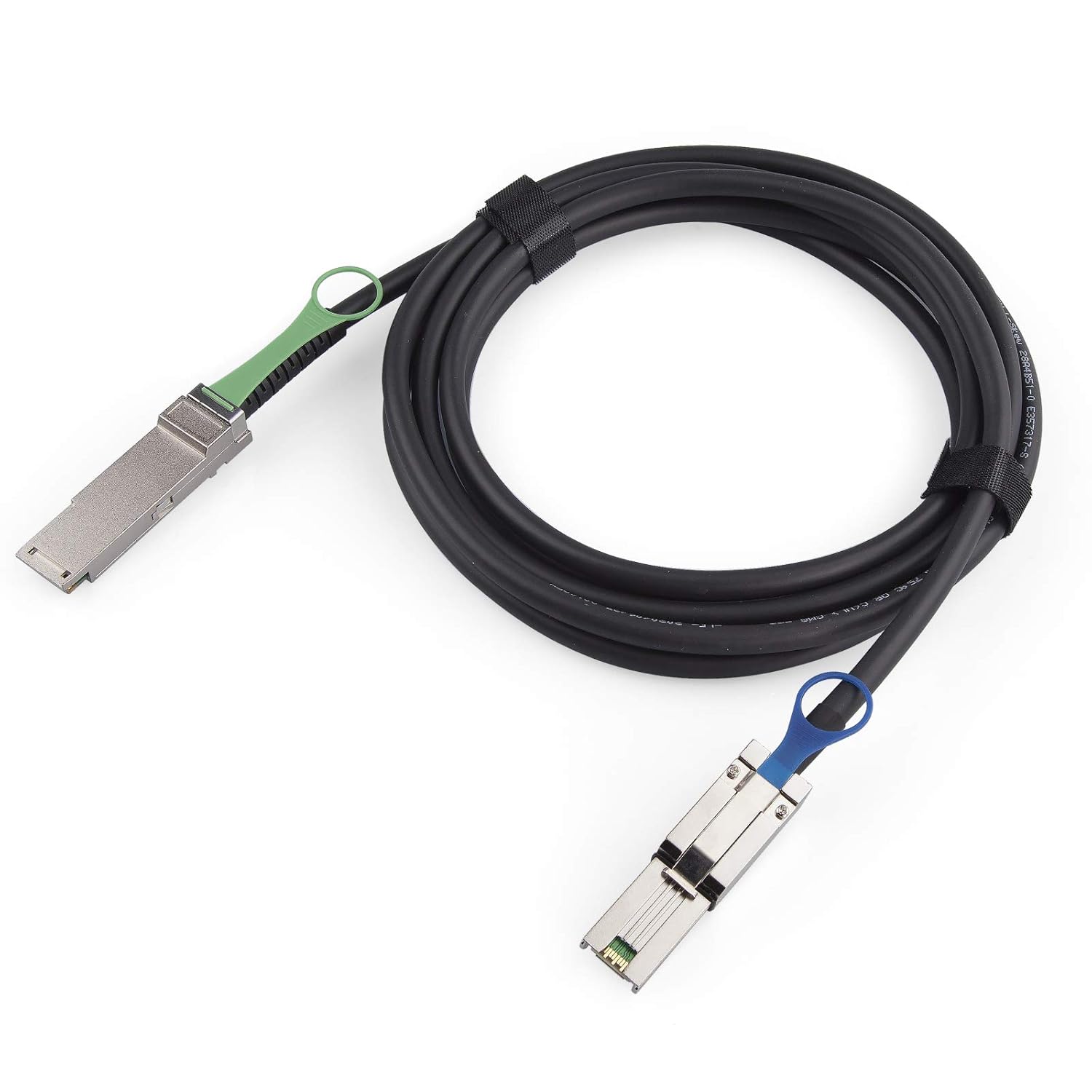 QSFP (SFF-8436) to SFF-8088 DDR Hybrid Min SAS Cable, External Copper SAS Cable for NetApp DS4243 DS4246 DS2246, 100-Ohm, 0.5-m(1.6ft)