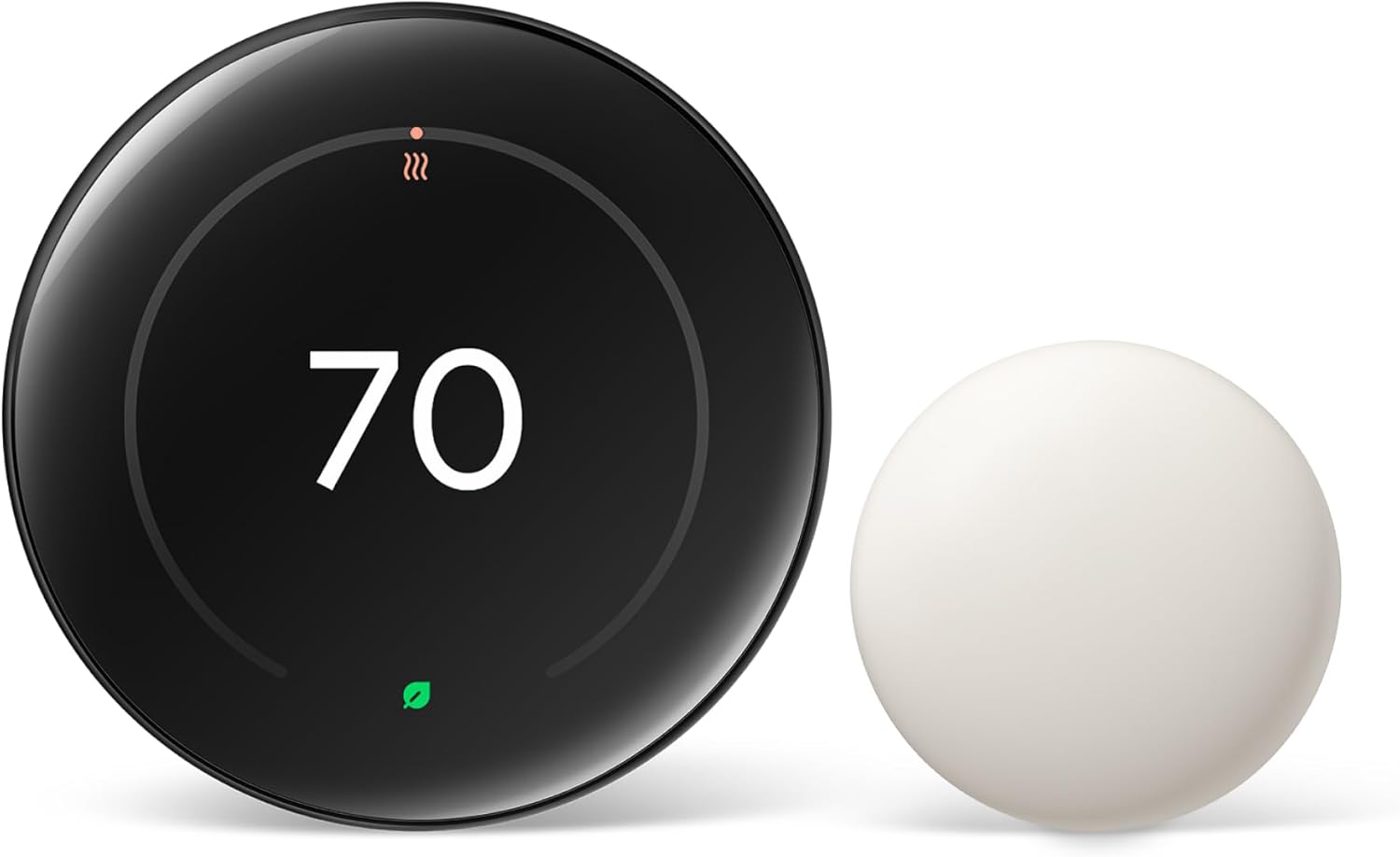 Google Nest Learning Thermostat (4th Gen, 2024) with Nest Temperature Sensor – Energy Saving Smart Thermostat with Adaptive Eco – Works with Alexa and Google Home App – Polished Obsidian