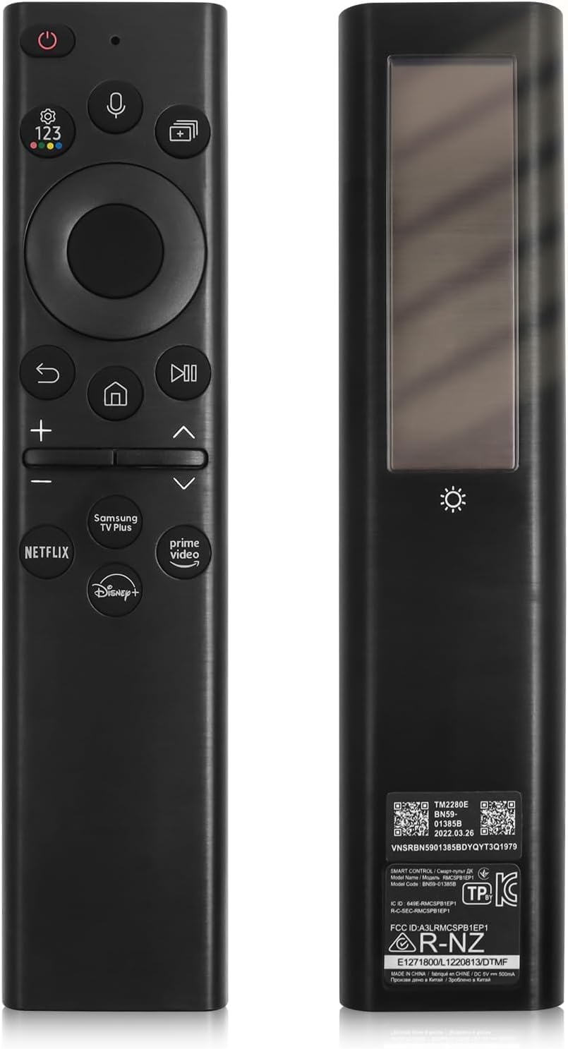 for Samsung TV Remote with Solar Charging and Voice Control, for 2021-2024 Samsung Remote Control for Samsung Smart TV Crystal QLED QLED 4K 8K TVs. Solar Cell. 2-Year Full Warranty.