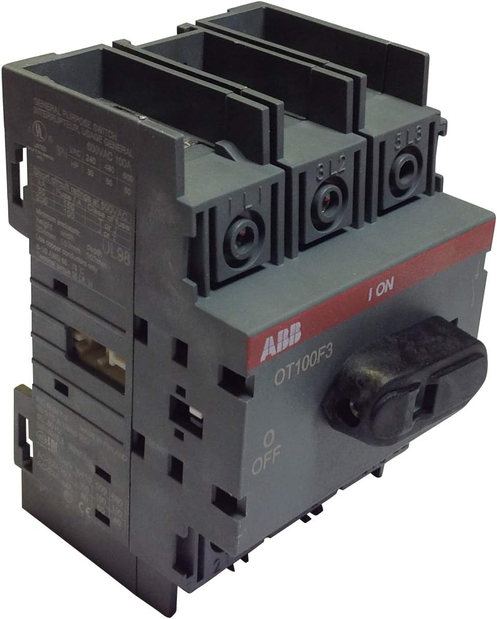 ABB OT100F3 Non-Fused Disconnect, 100 Amp, 3-Pole