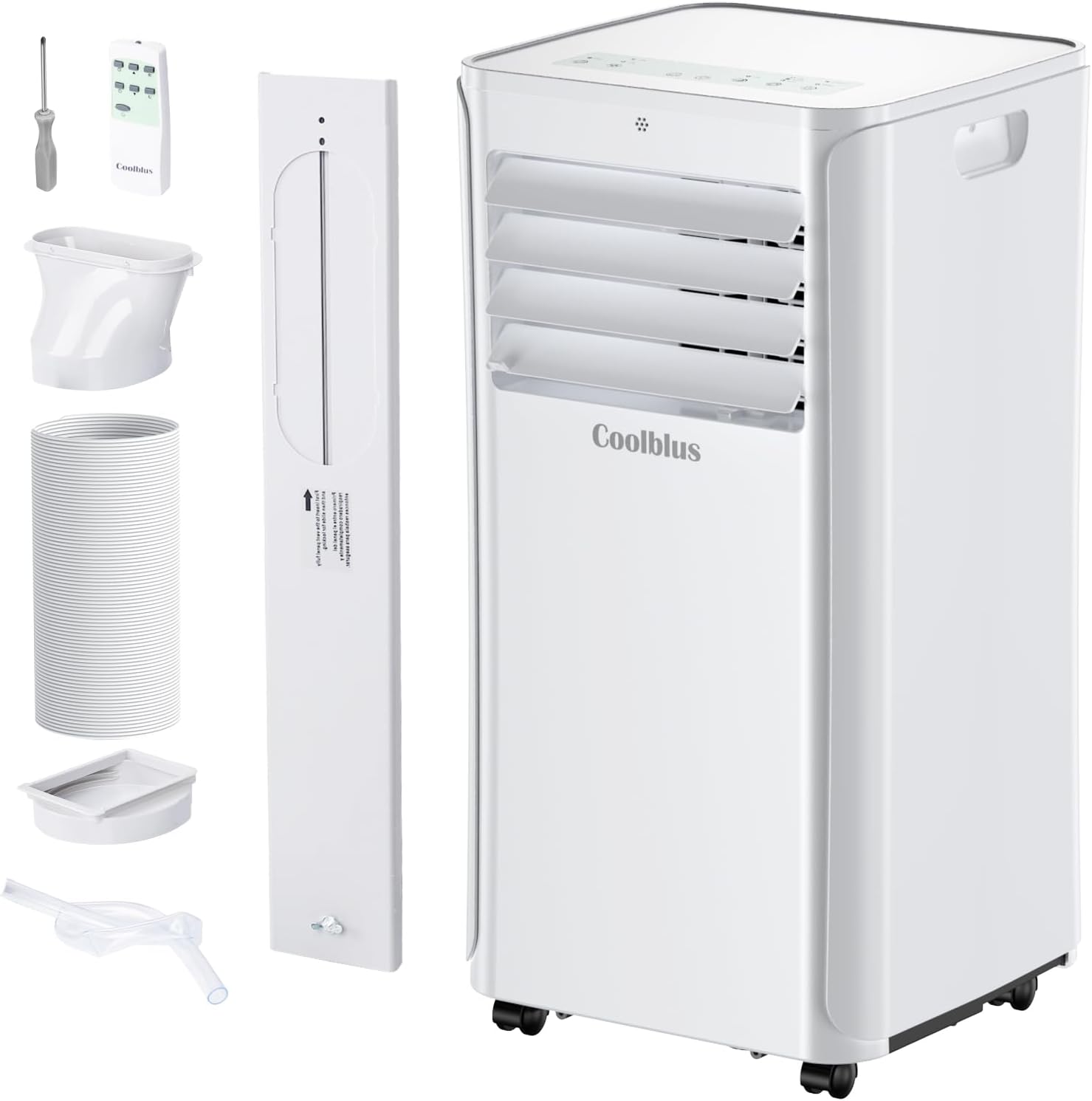 12000 BTU Portable Air Conditioners Cool Up to 550 Sq.Ft,3-in-1 AC Unit with Remote Control/LED Display/Installation Kits & Screwdriver/24Hrs Timer for Home/Office,12000BTU