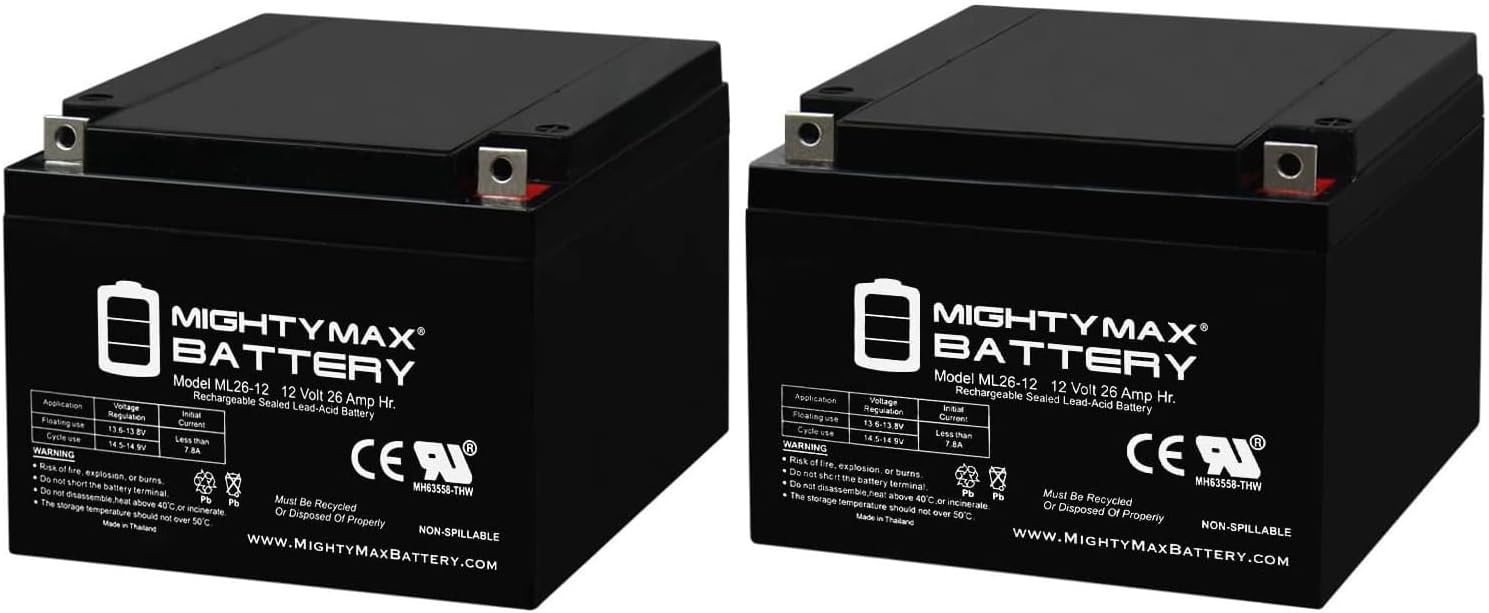 Mighty Max Battery 12V 26AH Battery Replaces Liebert GXT2-240 BATKIT, GXT2-6000, RTL630-2 Pack