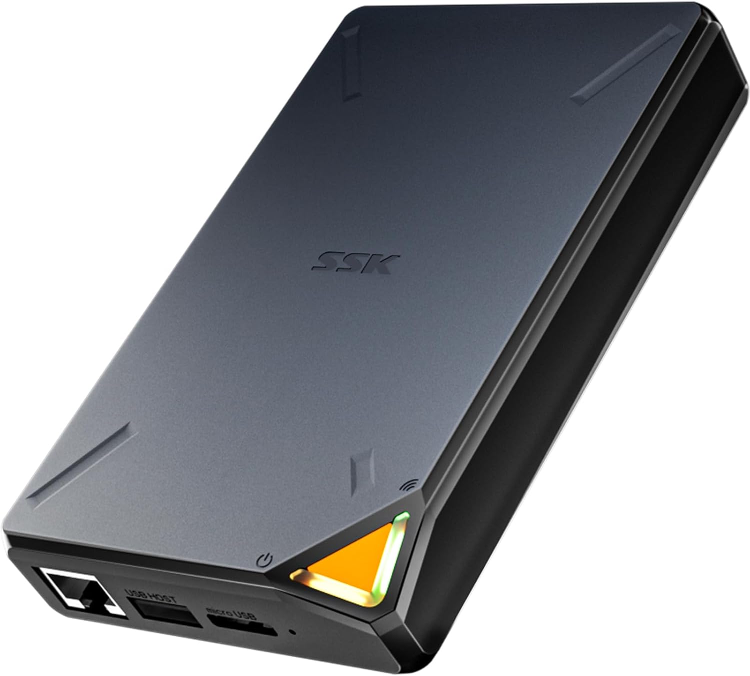 SSK 2TB Portable External SSD with Wi-Fi Hotspot, Personal Cloud Smart Storage Supports Auto-Backup, Phone/Tablet PC/Laptop Wireless Remote Access