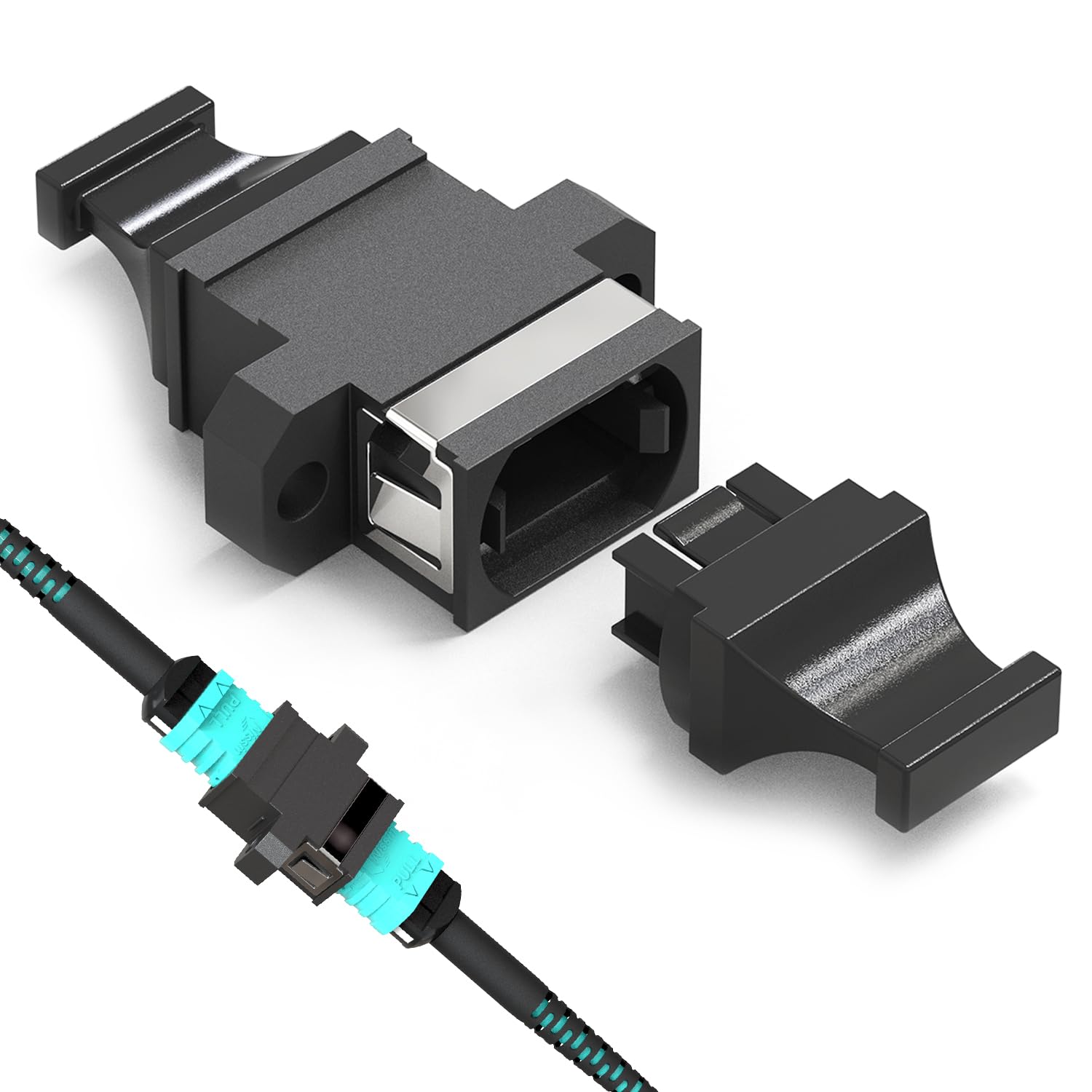 MTP/MPO Fiber Optic Adapter, 40G/100G Standard Flange Coupler Connector for Data Center Patching System for Usconec (Key Up to Key Down)