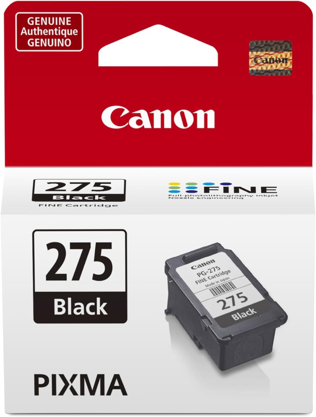 Canon PG-275 Genuine Black Ink Cartridge, Compatible with TS3520/3522, TR4720/4722, TS3720/3722