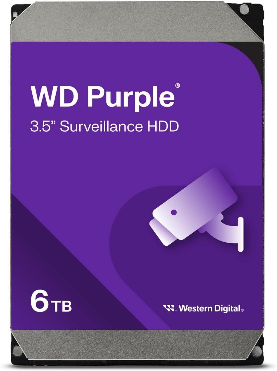 Western Digital 6TB WD Purple Surveillance Internal Hard Drive HDD – SATA 6 Gb/s, 256 MB Cache, 3.5″ – WD64PURZ