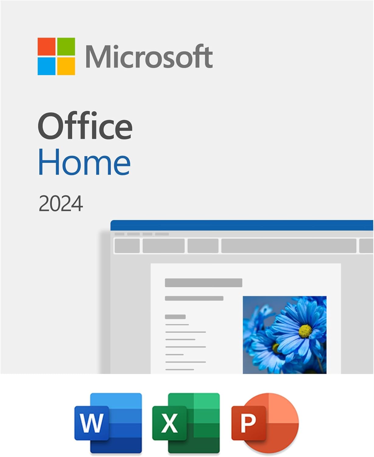 Microsoft Office Home 2024 | Classic Apps: Word, Excel, PowerPoint | One-Time Purchase for 1 PC/MAC | Instant Download | Formerly Home & Student 2021 [PC/Mac Online Code]