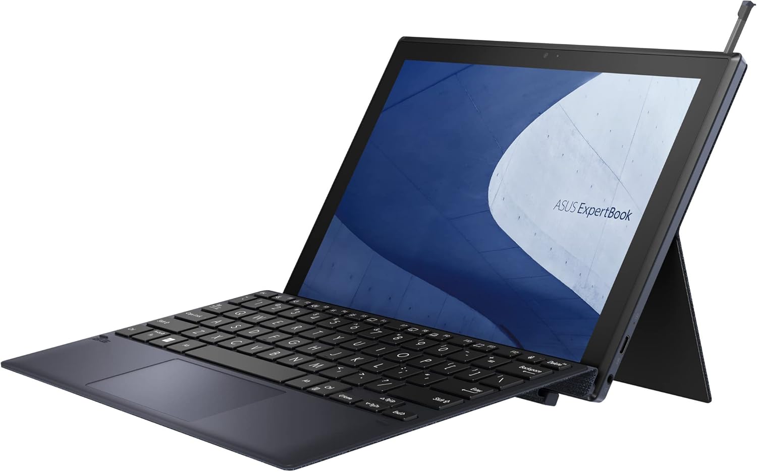 ASUS ExpertBook B3 Detachable -Laptop, 10.5” WUXGA 16:10 Touchscreen,Qualcomm Snapdragon 7c Gen 2, 4GB -RAM, 128GB eMMC, All-Day -Battery, Garaged -Stylus,Stand Cover,Windows 11 Pro,B3000DQ1A-XS24T