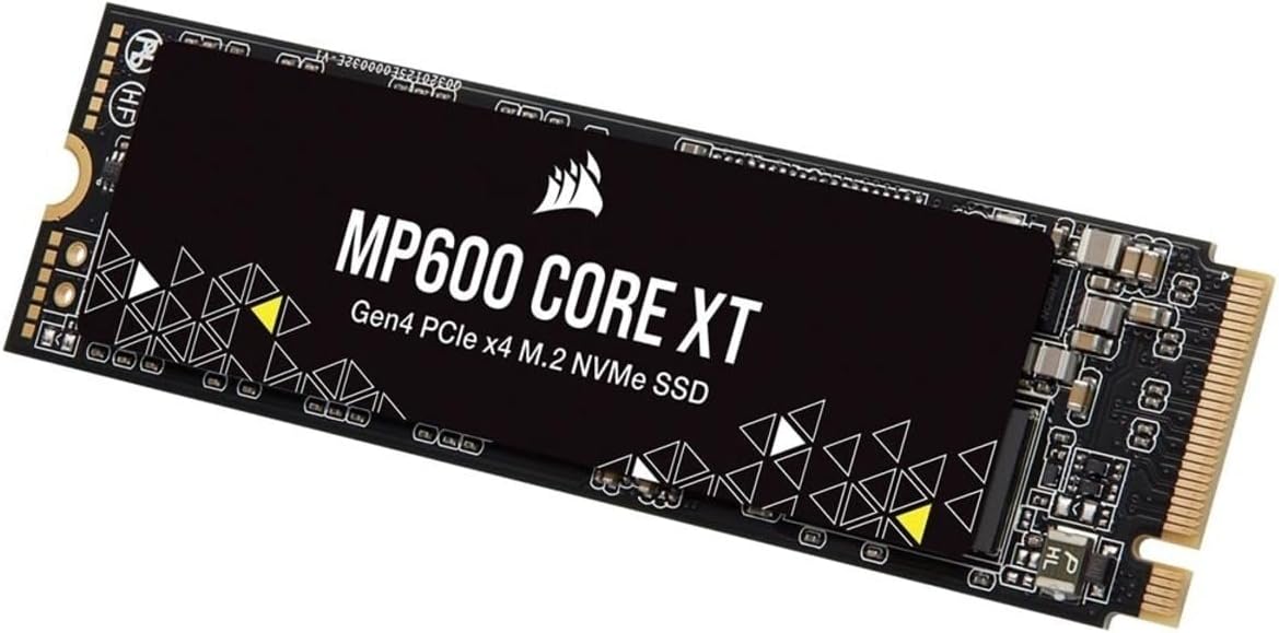 Corsair MP600 CORE XT 1TB PCIe Gen4 x4 NVMe M.2 SSD – High-Density QLC NAND – M.2 2280 – DirectStorage Compatible – Up to 5,000MB/sec – Great for PCIe 4.0 Notebooks and Desktops – Black