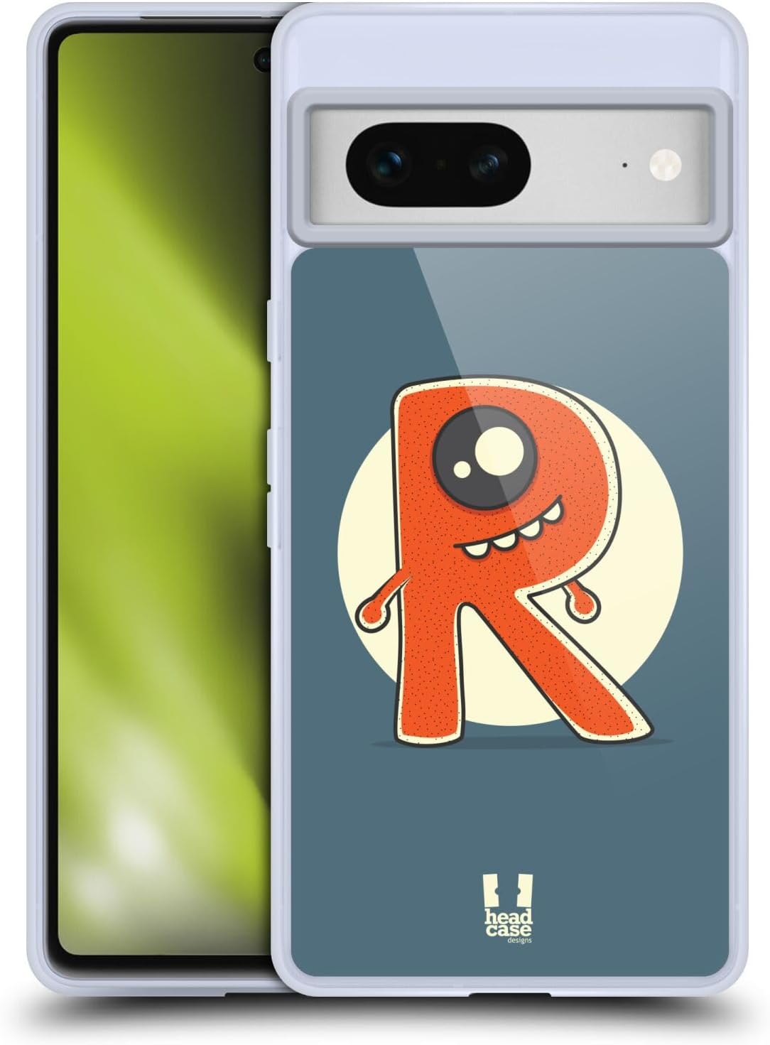 Head Case Designs One-Eyed R Alphabet Monster Soft Gel Case Compatible with Google Pixel 7