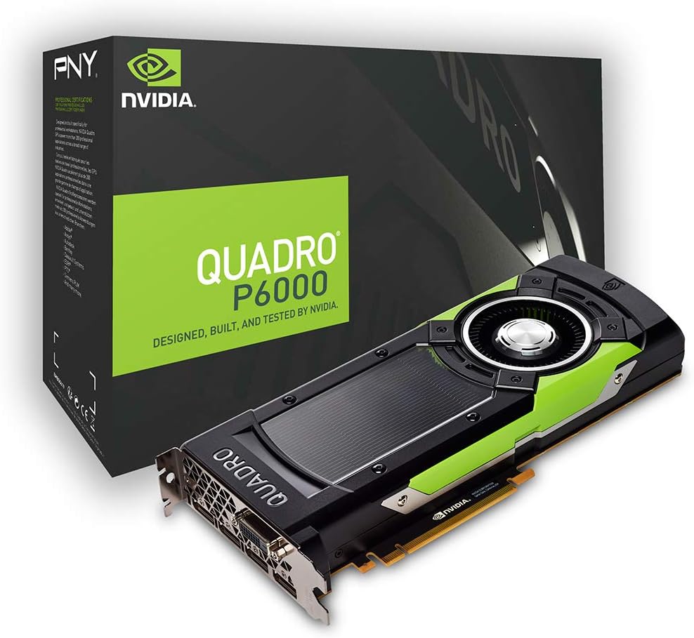 PNY NVIDIA Quadro P6000 VCQP6000-PB 24GB 384-bit GDDR5X PCI Video Cards