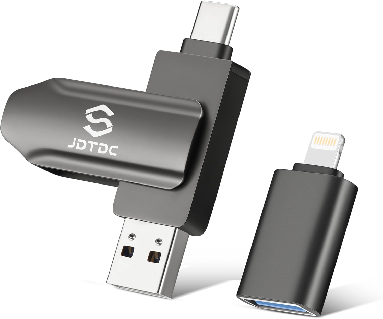 JSL JDTDC 256GB 3-in-1 Photo-Backup-Stick Universal Photo & Video Backup Photo-Stick-for-Computer Photo-Vault-Backup-for-iPhone-Backup-Storage Android-Photo-Storage-Device iPad-Backup-Flash-Drive