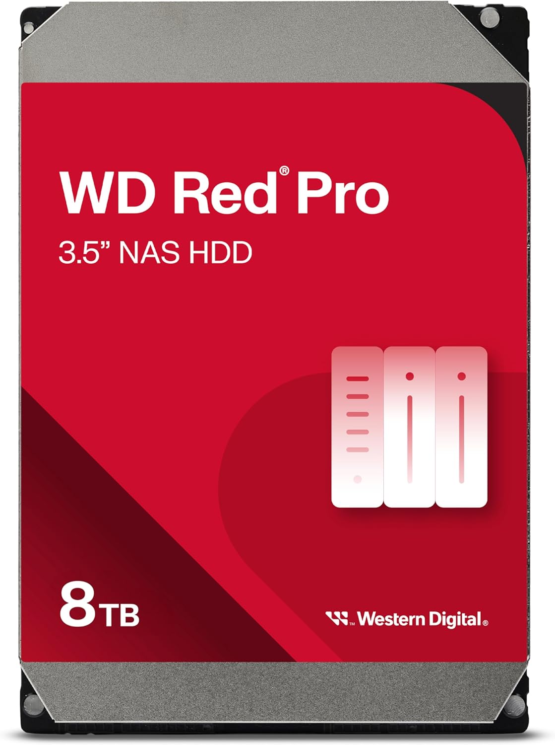 Western Digital 8TB WD Red Pro NAS Internal Hard Drive HDD – 7200 RPM, SATA 6 Gb/s, CMR, 256 MB Cache, 3.5″ – WD8005FFBX