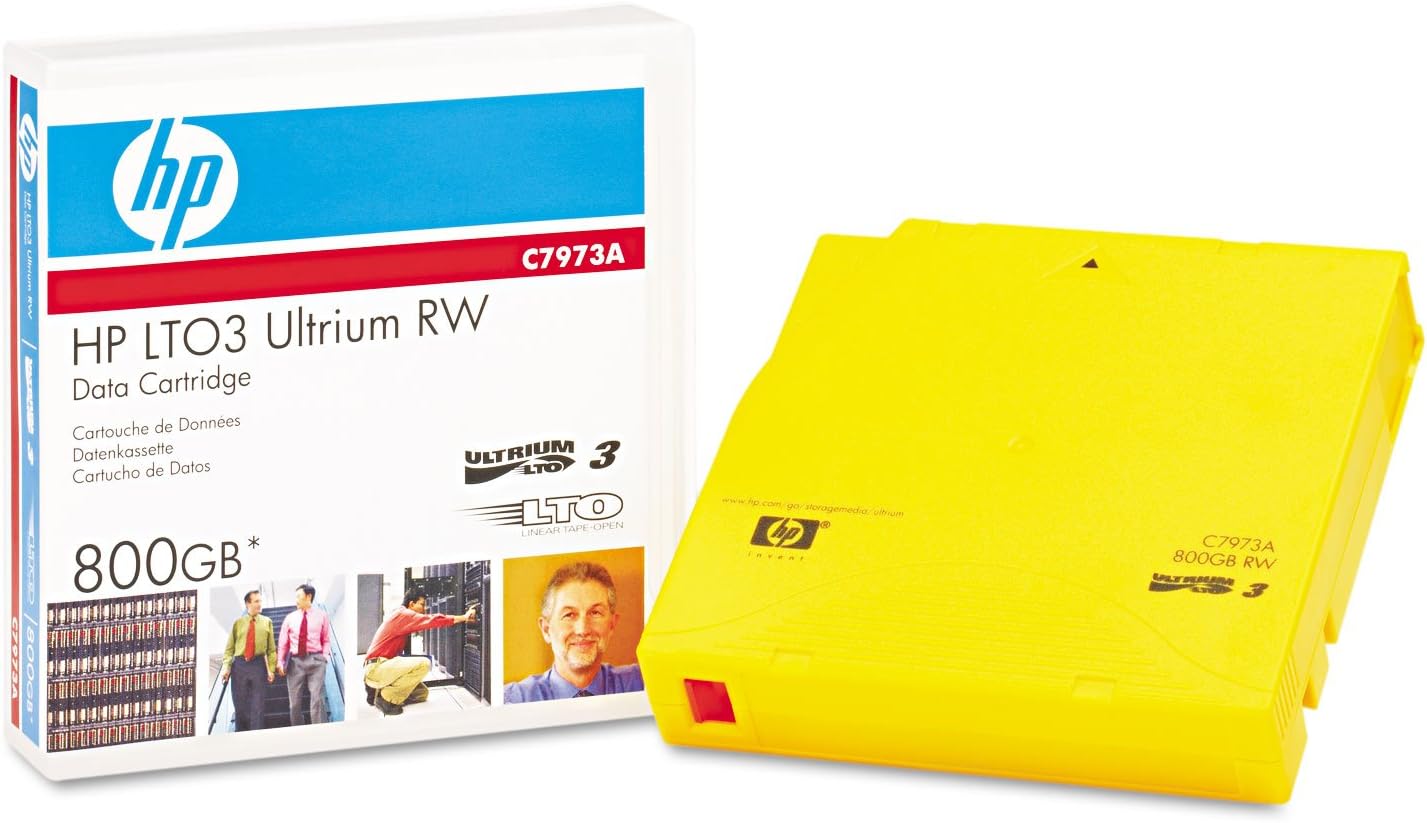 HP C7973A LTO3 Ultrium 800G 120 MB/sec Compressed Transfer Rate Ultrium RW Data Cartridge