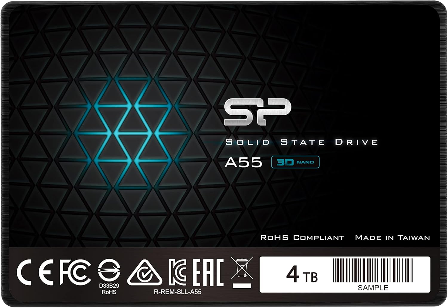 SP Silicon Power 4TB SSD 3D NAND A55 SLC Cache Performance Boost SATA III 2.5” 7mm (0.28”) Internal Solid State Drive (SP004TBSS3A55S25)