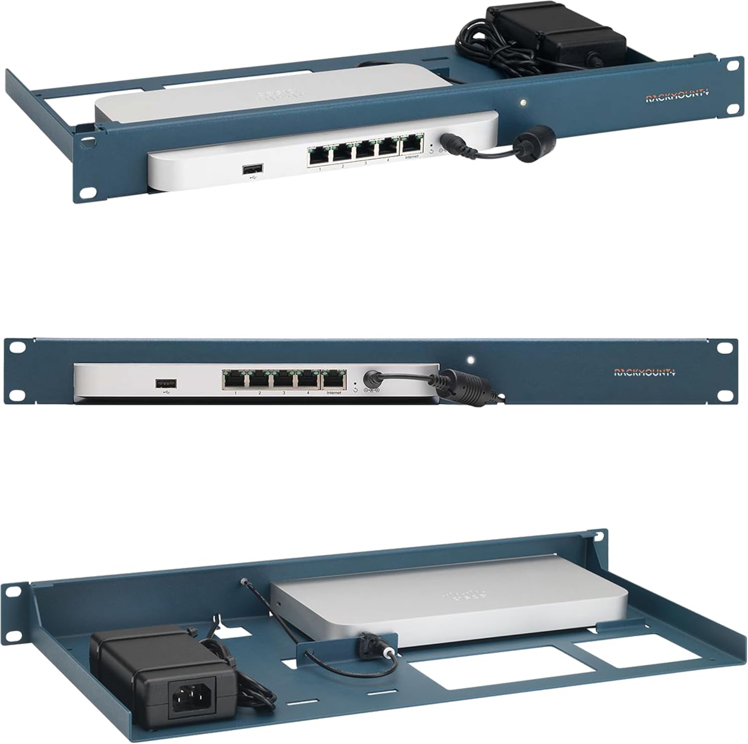 R RACKMOUNT·IT | RM-CI-T4 | Rack Mounting Kit for Cisco Meraki MX64 / MX64W / MX67 / MX67W / MX67C