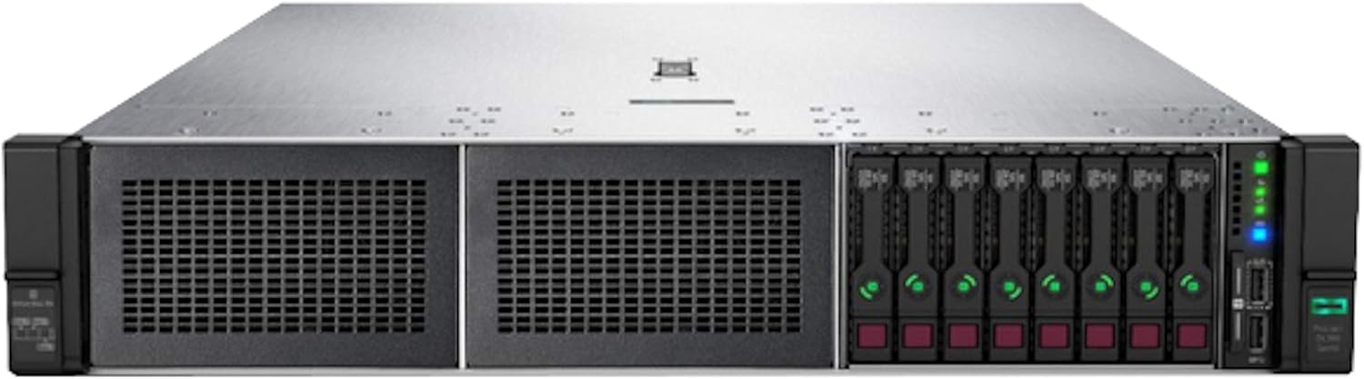 HPE Proliant DL380 Gen10 8B SFF 2U Server, 2X Intel Xeon Gold 6126 2.6Ghz (24-cores Total), 768GB DDR4 RAM, 8x 1.8TB 2.5” 10K SAS 12Gbps, P408i-a SR 2GB RAID, Windows Server 2019 Data Center (Renewed)