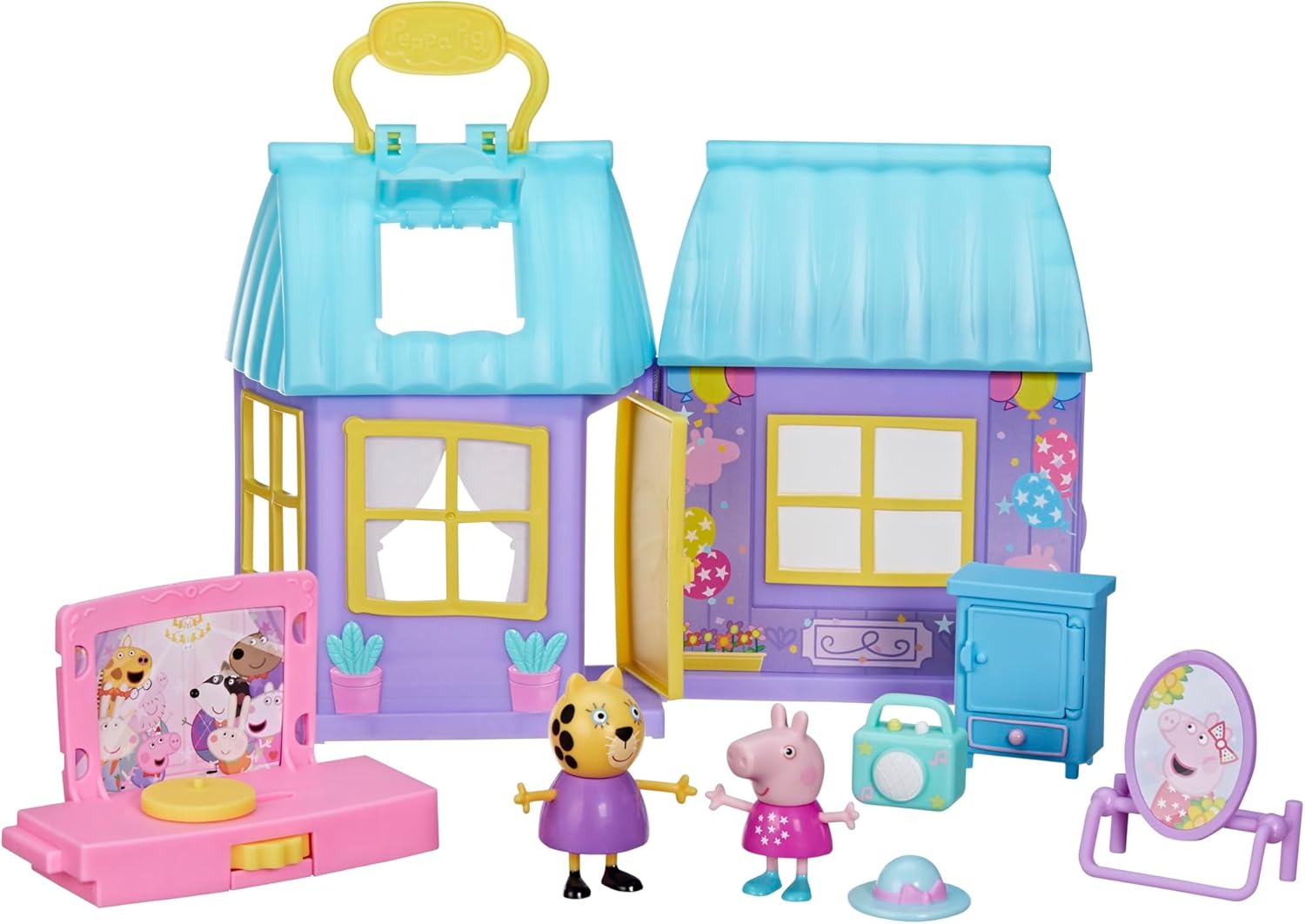 Peppa Pig Peppa’s Dance Party Playset with House, 2 Figures, 6 Accessories, Preschool Toys for Girls and Boys, Kids Gifts, Ages 3+ (Amazon Exclusive)