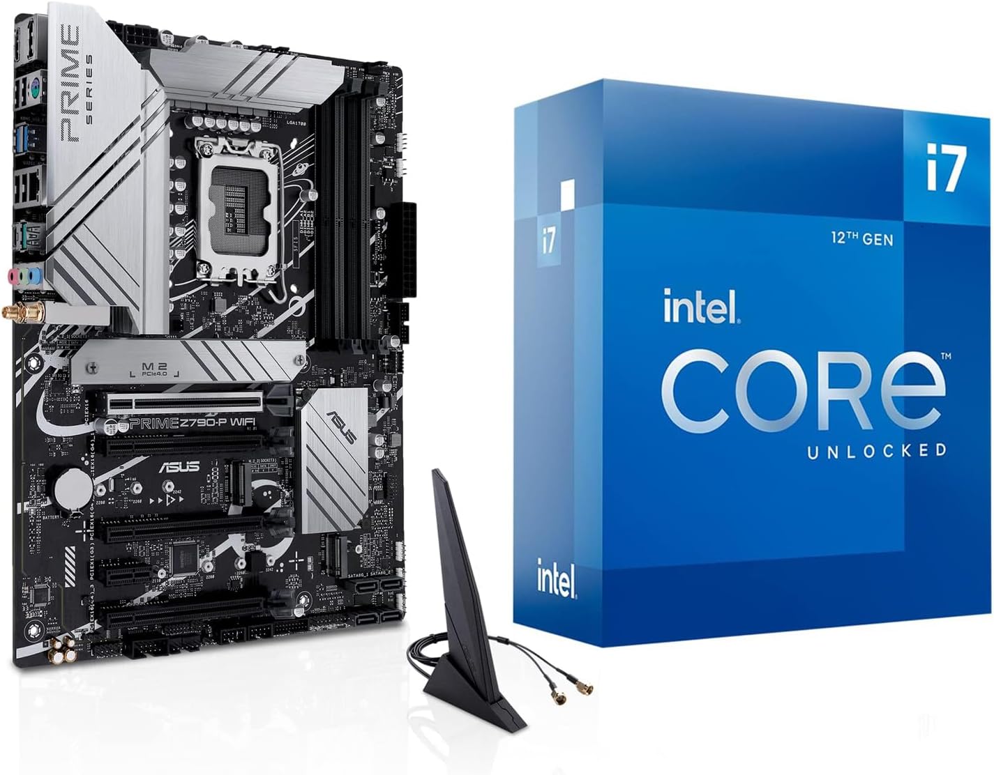 INLAND Micro Center Intel Core i7-12700K 12 (8P+4E) Cores up to 5.0 GHz Unlocked Desktop Processor with Integrated Intel UHD Graphics 770 Bundle with ASUS Prime Z790-P WiFi DDR5 ATX Gaming Motherboard