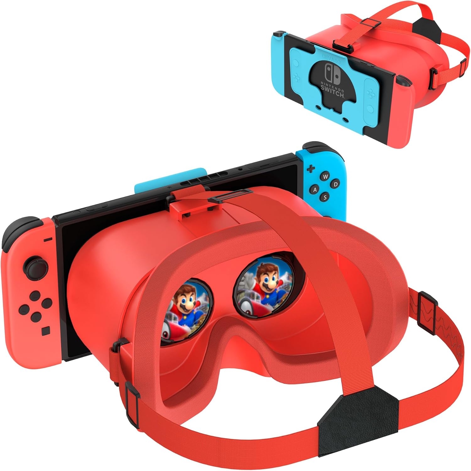 DEVASO Upgraded VR Headset for Nintendo Switch & Switch OLED, Switch Virtual Reality Glasses with Adjustable HD Lenses and Comfortable Head Strap, Labo VR Kit 3D Goggles for Switch Accessories