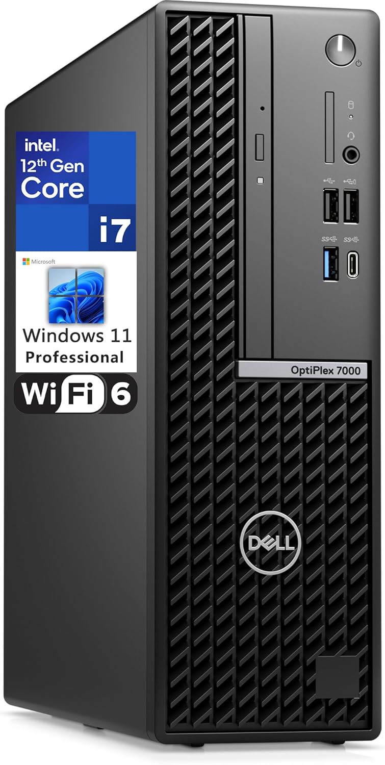 Dell OptiPlex 7000 SFF Small Form Factor Business Desktop Computer, 12th Gen Intel 12-Core i7-12700, 32GB DDR4 RAM, 1TB PCIe SSD, DVDRW, WiFi 6, Bluetooth, Keyboard and Mouse, Windows 11 Pro