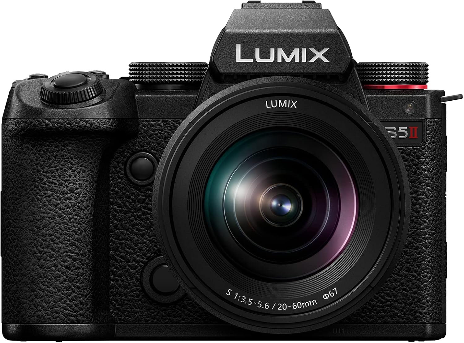 Panasonic LUMIX S5II Mirrorless Camera, 24.2MP Full Frame with Phase Hybrid AF, New Active I.S. Technology, Unlimited 4:2:2 10-bit Recording with 20-60mm F3.5-5.6 L Mount Lens – DC-S5M2KK Black