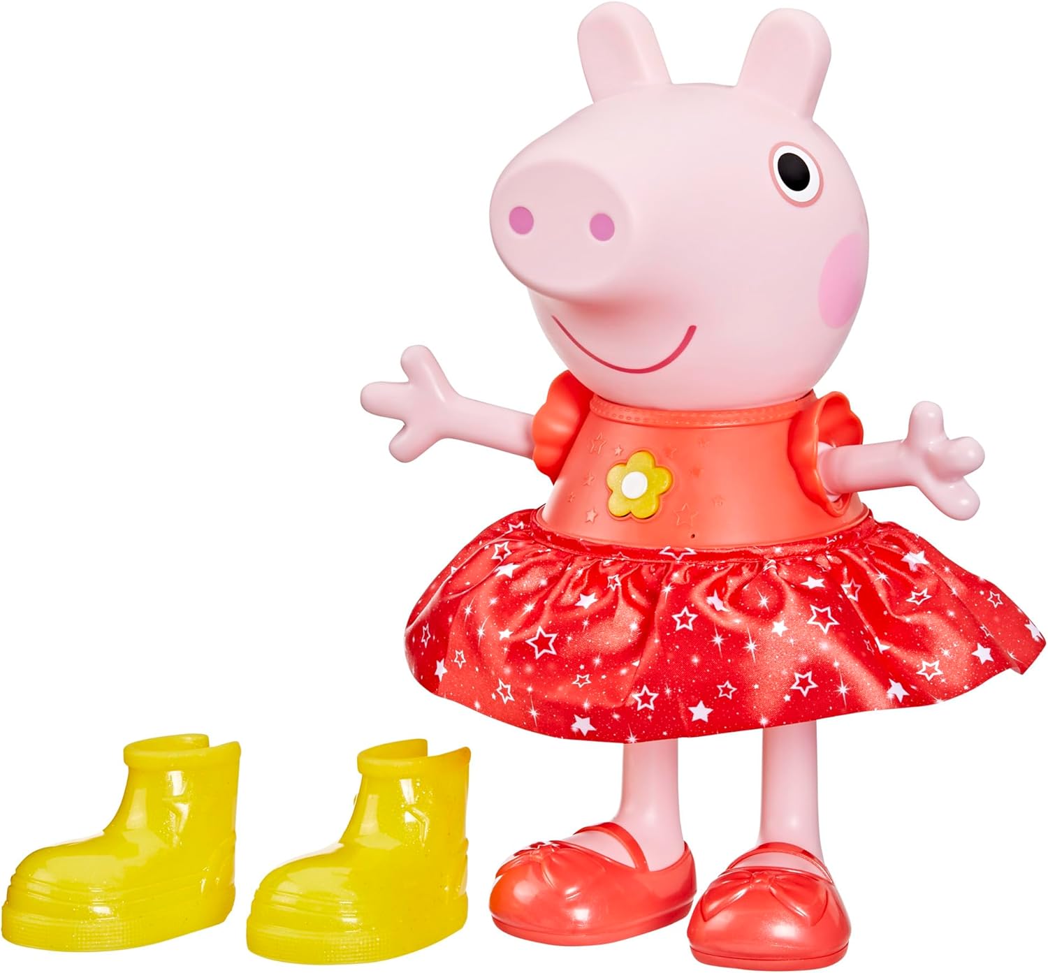 Peppa Pig Peppa’s Muddy Puddles Party Singing and Dancing Doll, Interactive Electronic Preschool Toys for Girls and Boys, Ages 3+