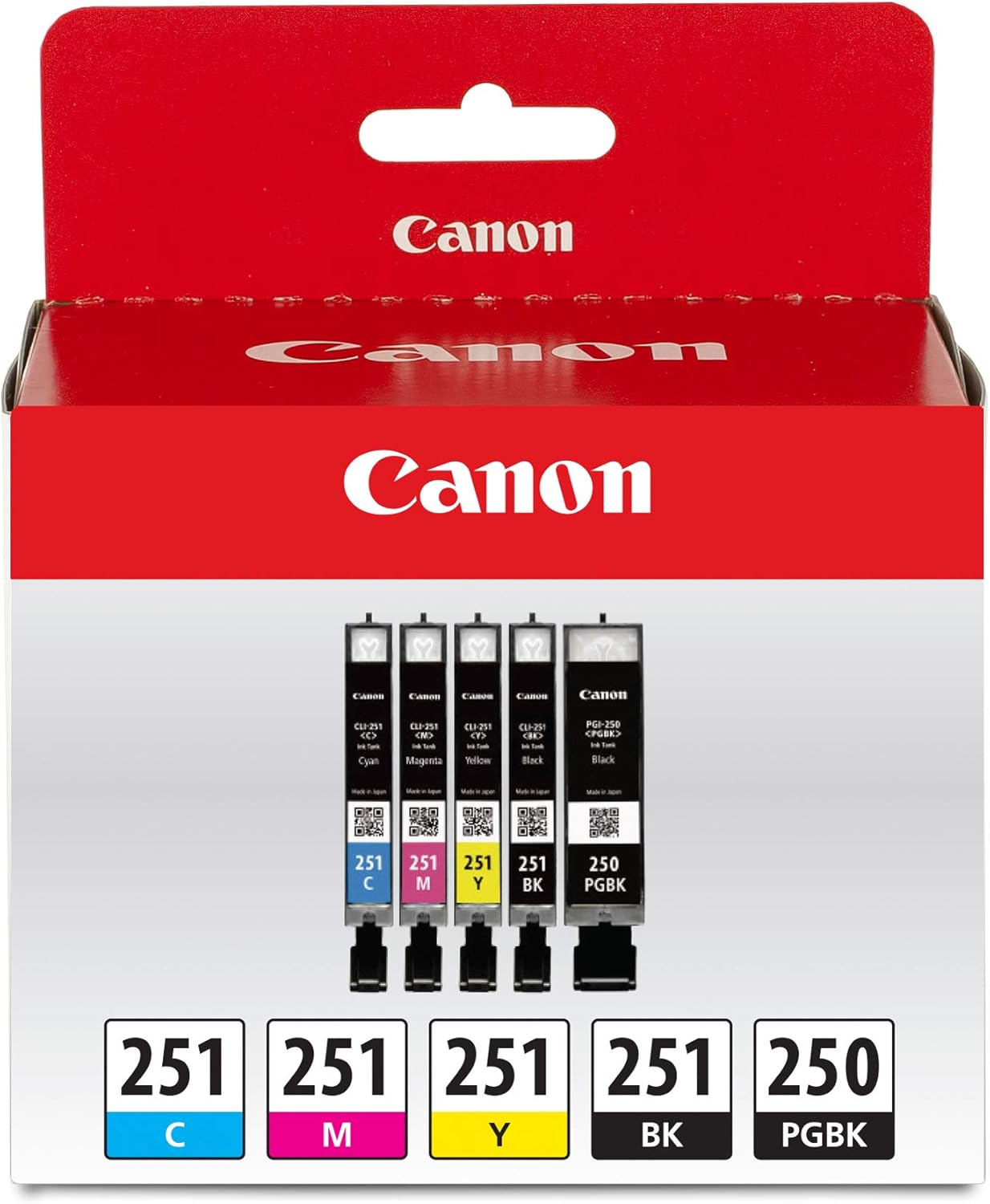 Canon PGI-250/ CLI-251 5 Color Amazon Pack