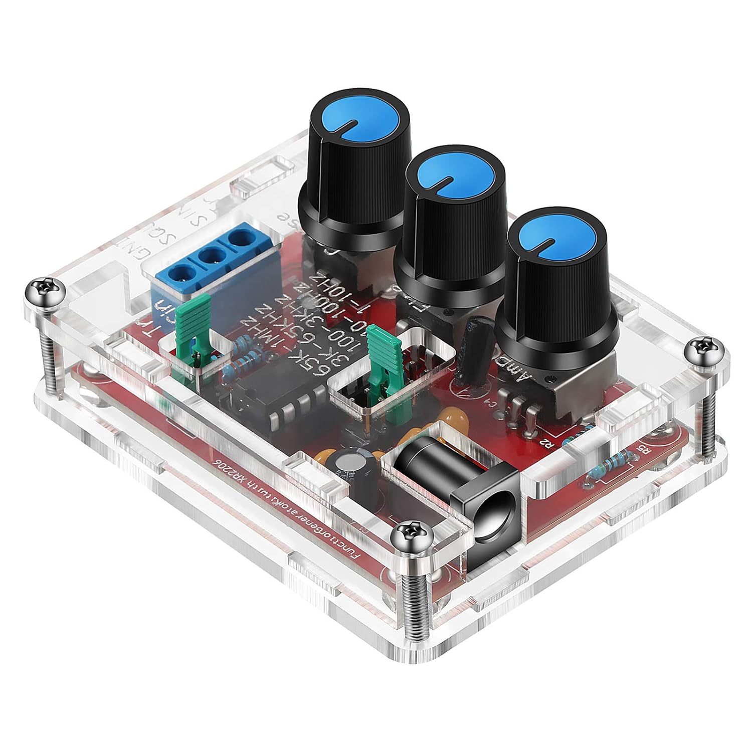 Signal Generator Kit, XR2206 Precise Function Signal Generator Frequency Module Signal Generator DIY Kit Sine Triangle Square Output Adjustable 1Hz-1MHz, 9-12V Direct Current Input (1)