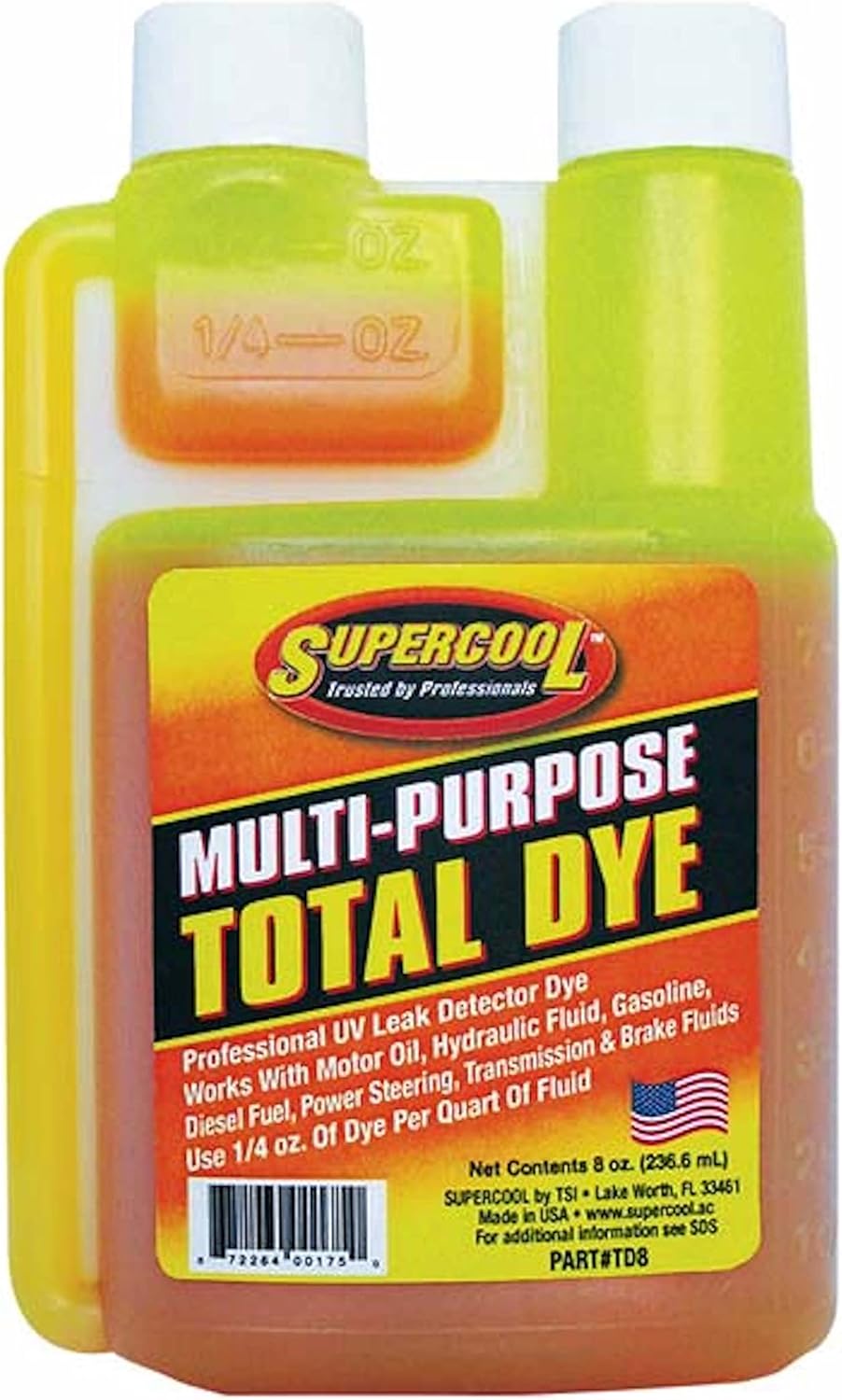 UV Fluid Leak Detection Dye, 8 Oz