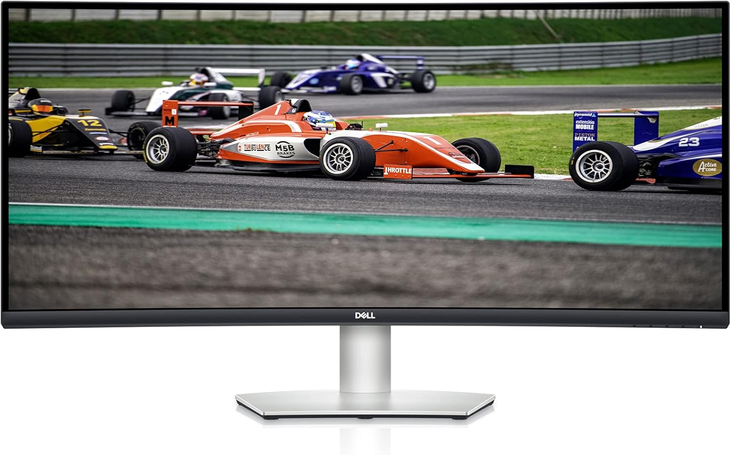 Dell S3422DW Curved Monitor – 34-inch WQHD (3440 x 1440) Display, 1800R Curved Screen, Built-in Dual 5W Speakers, 4ms Grey-to-Grey Response Time, 16.7 Million Colors – Silver