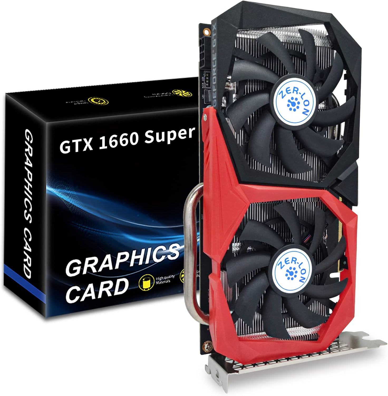 GeForce GTX 1660 Super 6GB Graphics Cards, GDRR6 192Bit PCIE 3.0X16 Computer Gaming Gpu, Dual Freeze Fans Video Card with HDMI/DP/DVI Ports Support 4K and 8K HD