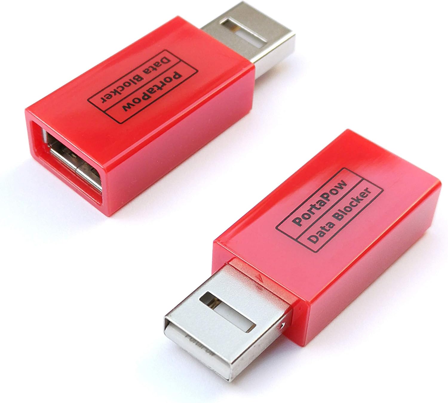 PortaPow USB Data Blocker (Red) – Protect Against Juice Jacking