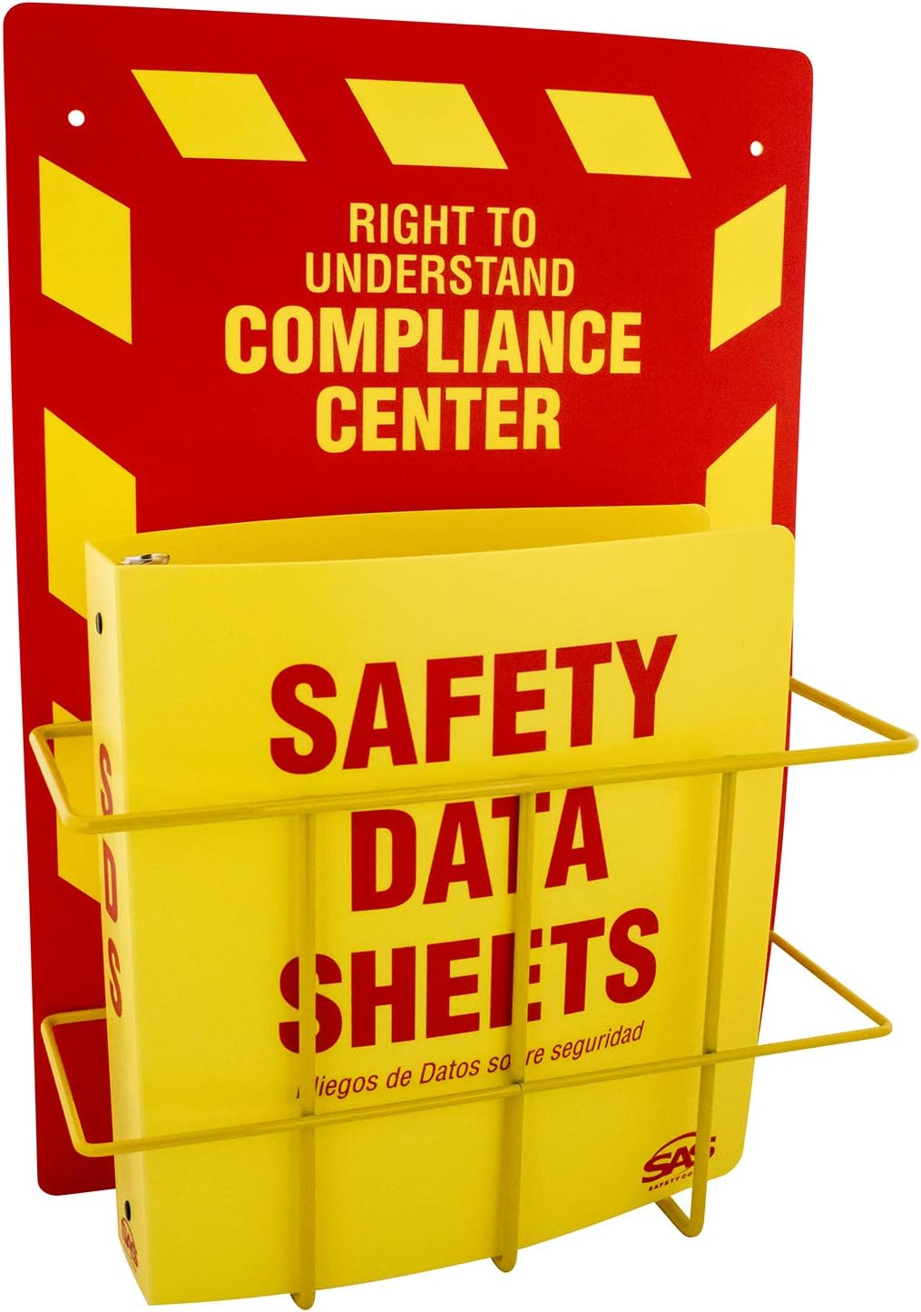 SAS Safety 6000-75 MSDS Compliance Center, Wall Mount , Yellow