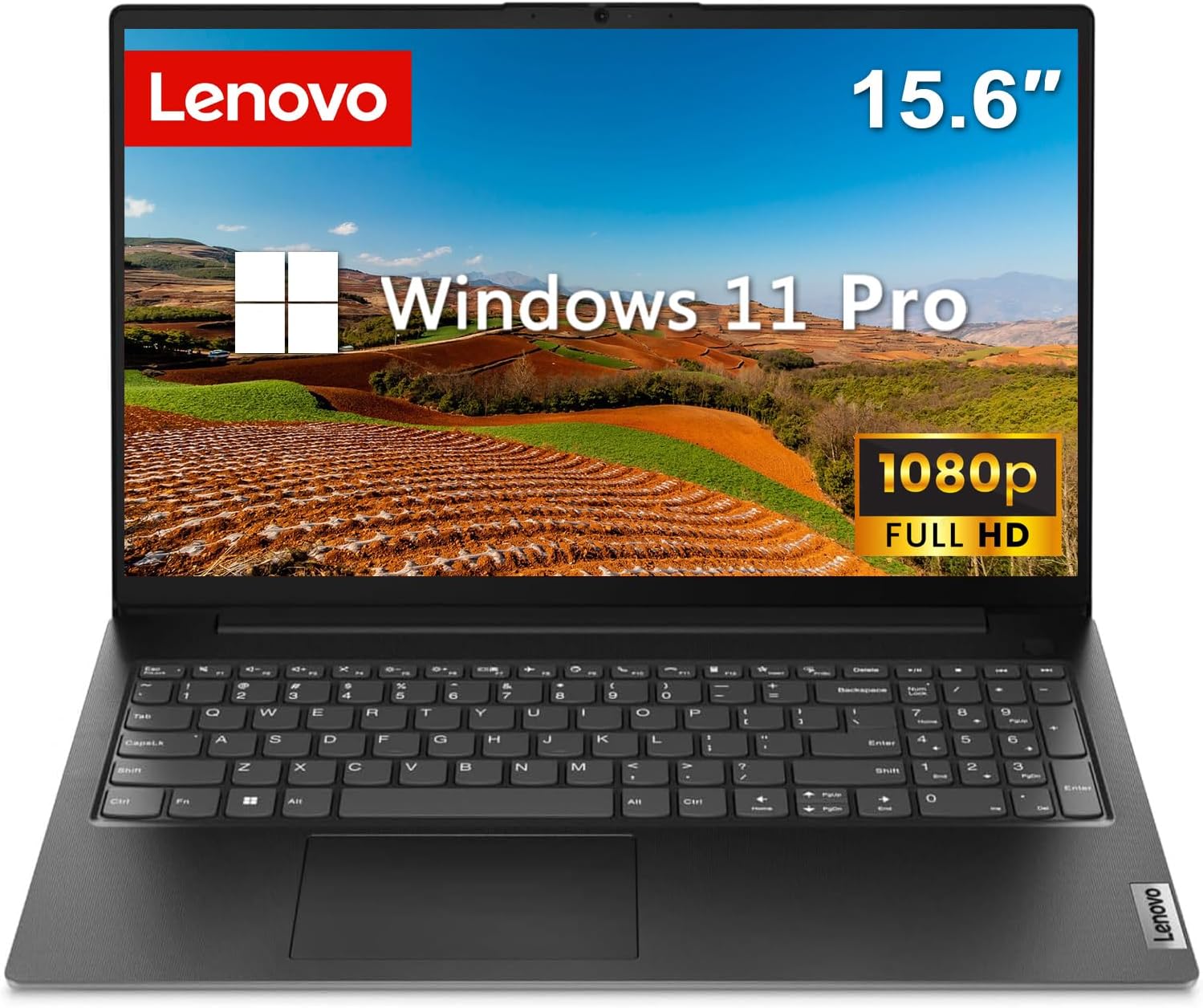 Lenovo Newest V15 Business Laptop Computer, 15.6″ FHD Display, Intel Dual-core Processor, 32GB RAM, 1TB SSD, Numeric Keypad, WiFi, Bluetooth 5.1, USB Type-C, Windows 11 Pro, Black, Tichang