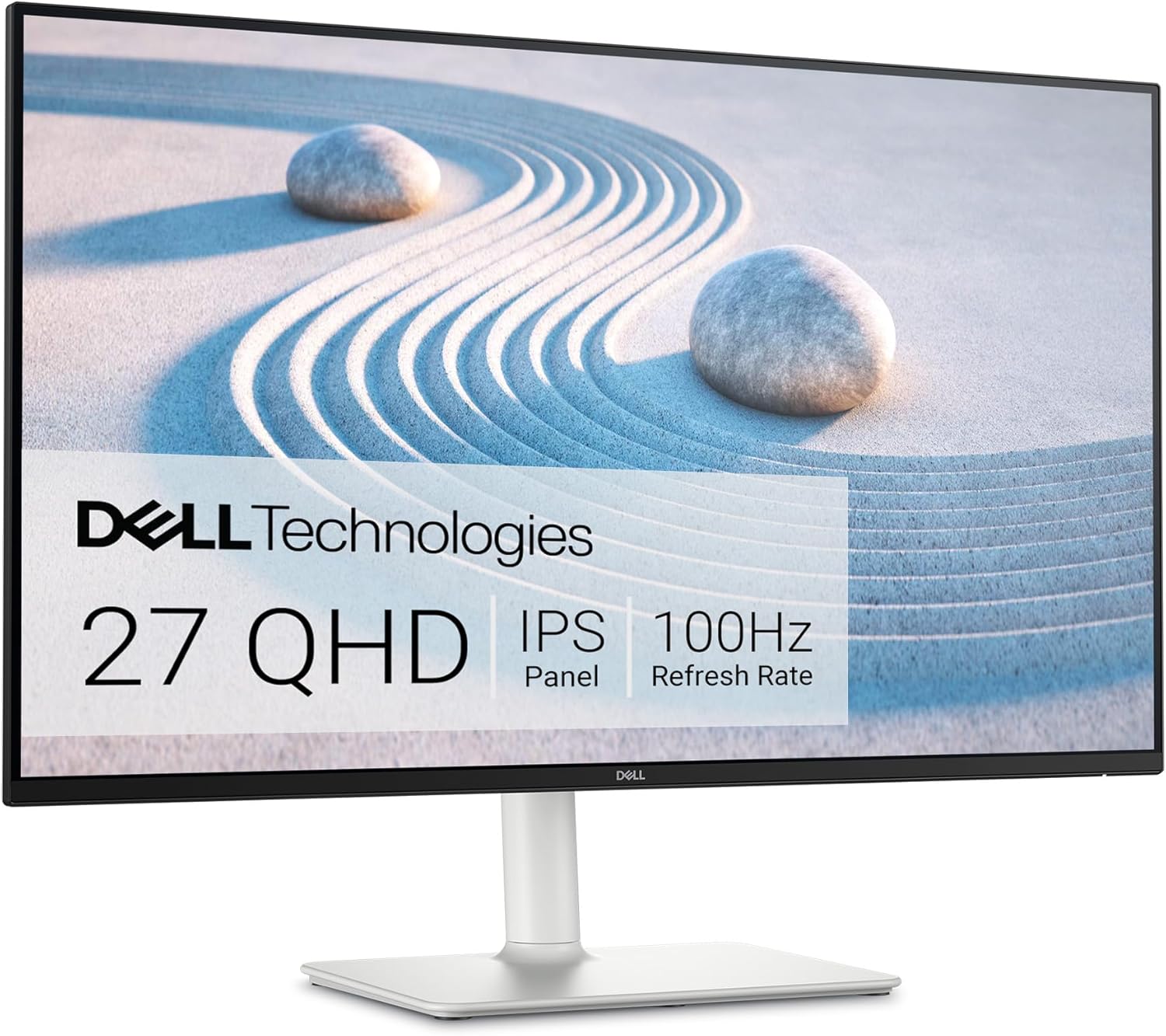 Dell S2725DS Monitor – 27 Inch, QHD (2560×1440) Display, 100Hz refresh rate, 1500:1 contrast ratio, TÜV Rheinland Eye comfort 4 Star, Integrated 2x5W speaker, Height/Tilt/Swivel/Pivot- Ash White color