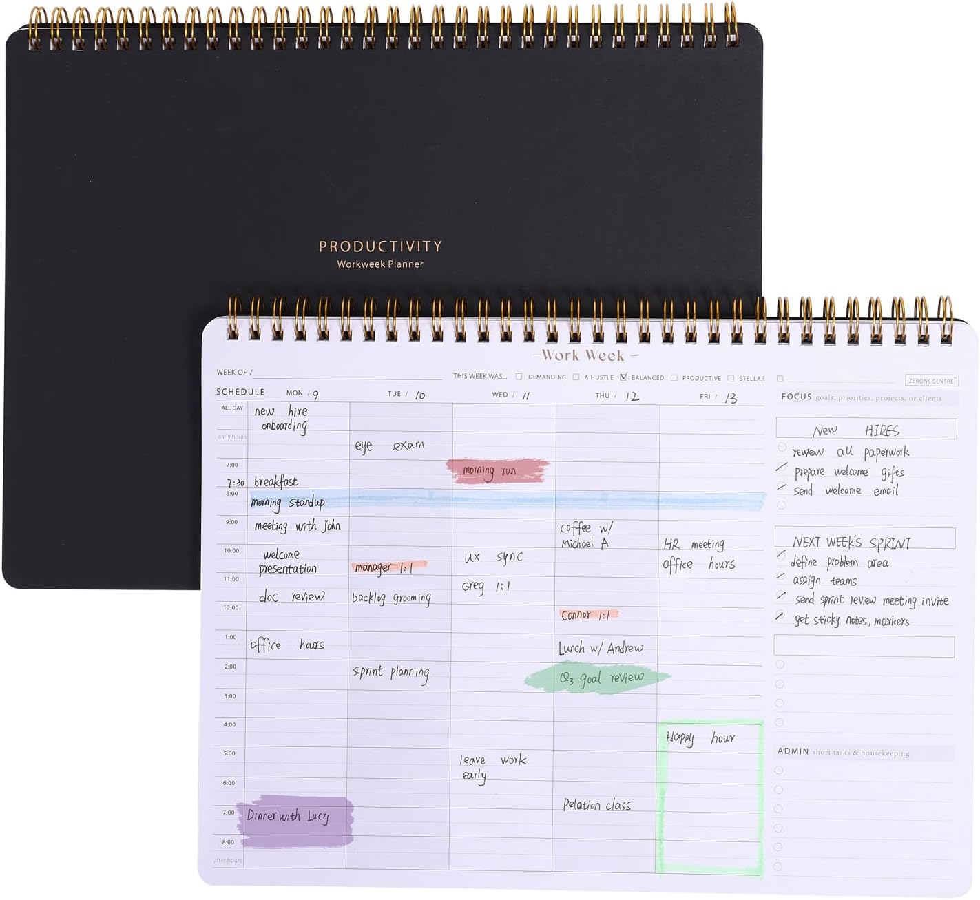 Weekly To Do List Planner with Hourly Schedule – A4 Workweek Desk Pad, 54 Sheets Weekday Planning Notepad, Workday Appointment Planner Book to Organize Your Daily Productivity – Undated Agenda