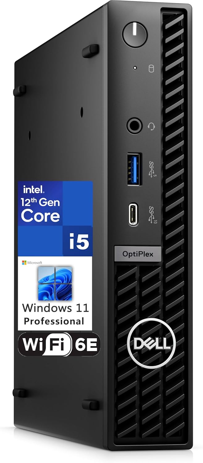 Dell OptiPlex 7020 MFF Mini PC 7000 Micro Form Factor Business Desktop Computer, Intel Hexa-Core i5-12500T (Beat i7-11700T), 16GB DDR5 RAM, 512GB PCIe SSD, WiFi 6E, KB and Mouse, Windows 11 Pro