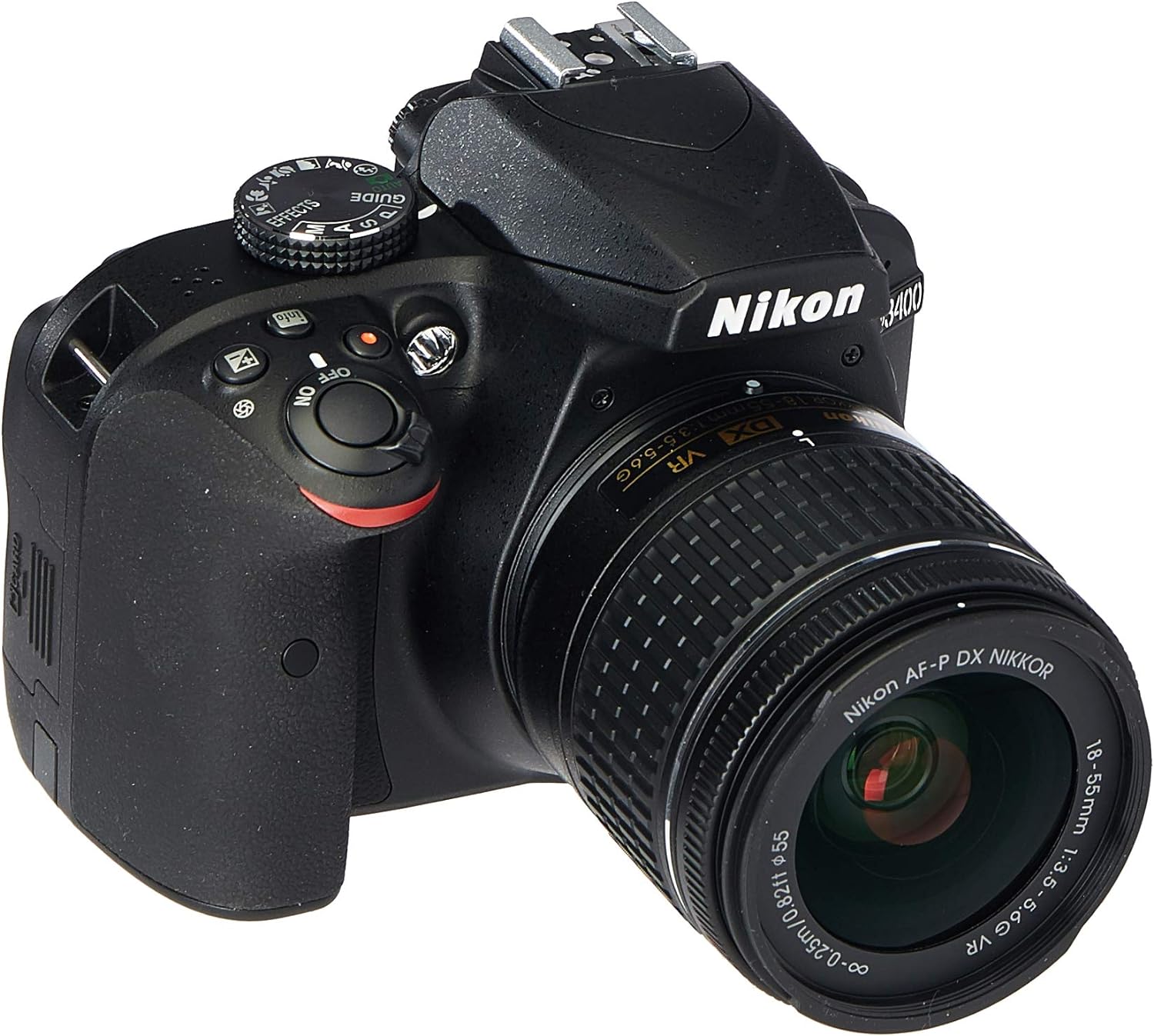 Nikon D3400 Digital SLR Camera & 18-55mm VR DX AF-P Zoom Lens (Black) – (Renewed)