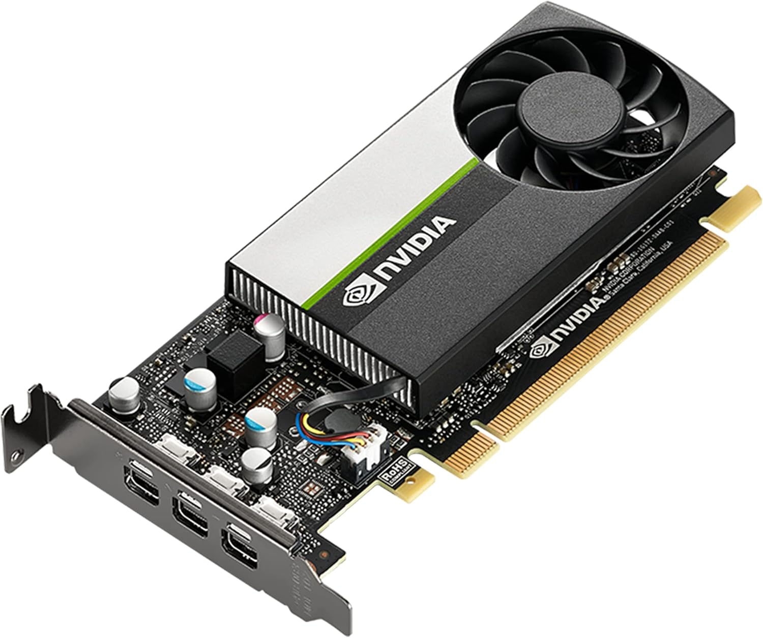 PNY NVIDIA T400 4GB Professional Graphics Card 4GB GDDR6 PCI Express 3.0 x16, Single Slot, 3X Mini-DisplayPort, 8K Support, Ultra Silent Active Fan, Black