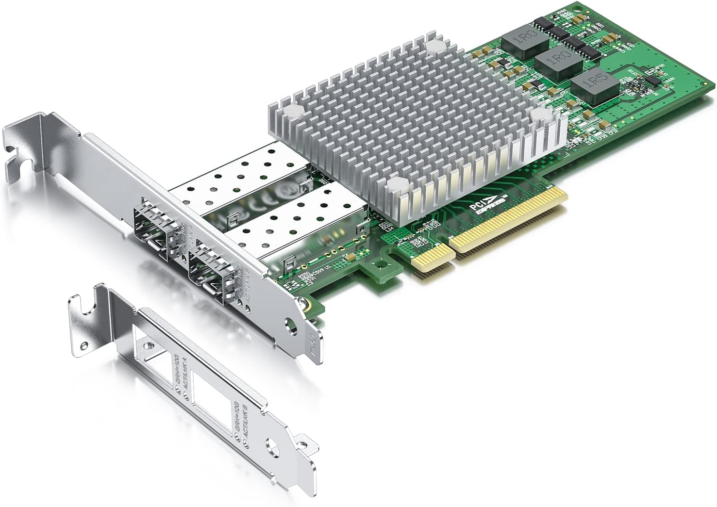 10Gtek 10Gb PCI-E NIC Network Card, with Broadcom BCM57810S Chipset, Dual SFP+ Port, PCI Express Ethernet LAN Adapter Support Windows Server/Windows/Linux/VMware