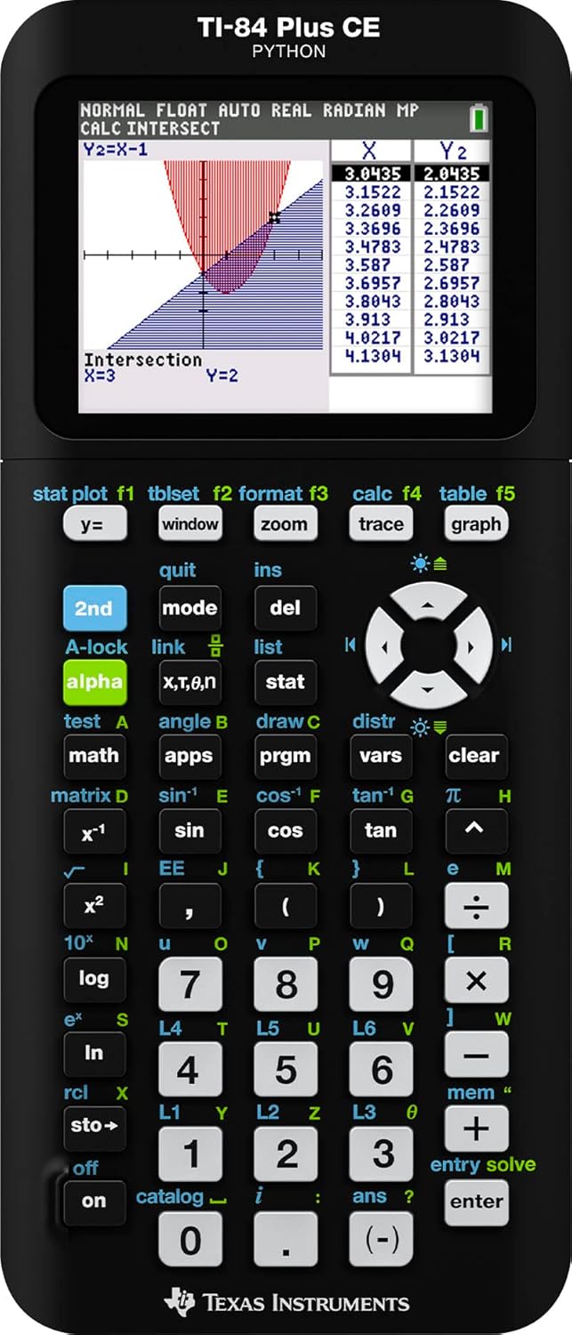 Texas Instruments TI-84 Plus CE Color Graphing Calculator, Black